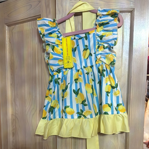 Lemon Print Ruffle Dress - Picture 1 of 1